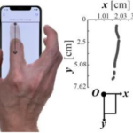 Tap and swipe smartphone gestures indicate hand tremor and finger joint range of motion